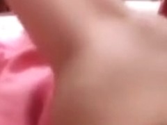 Non-Professional bonks herself with a large toy