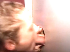 Nasty Bonnie satisfies her hunger for cock and jizz at the gloryhole