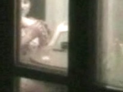 caught window neghbours couple hot voyeur