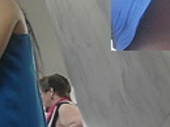 Brunette cutie took a part in upskirt xxx video