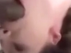 2 black men using white broad's mouth for their pleasure