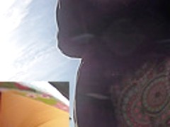 Dirty voyeur upskirts demonstrate brunette MILF