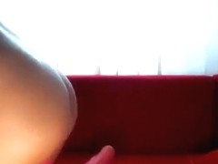 BlancheWow plays with a blue dildo