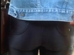 PERFECT candid teen ass in shiny pants