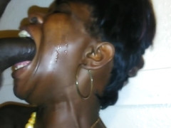 This African Slut Exchanging Her Throat