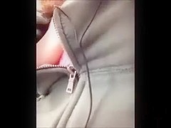 Crazy Chick Flashes and Cums on Busy Plane