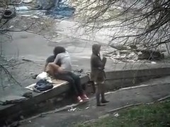 Sexually Excited pair receive filmed fucking outside in public.