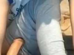 Legal Age Teenager angel sits on her toy