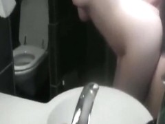 Naughty couple having sex in hotel bathroom