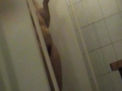 Sexy female shaves her beaver on hidden shower cam
