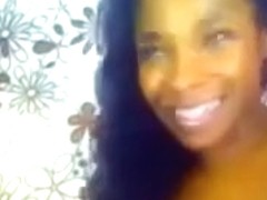 Black babe on web camera finger fucking her itchy fanny