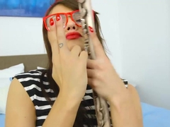 Horny guy teaches teen how to play the flute with his dick