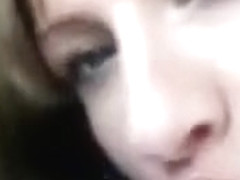 Hot blondie blows penis in c...