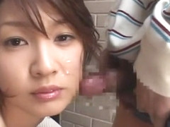 Hottest Japanese model Rika Fujiwara in Incredible Facial JAV movie