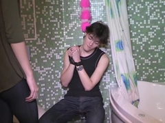 Cuckolded in a bathroom