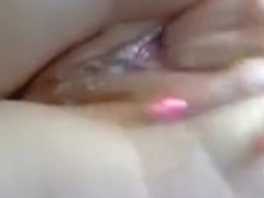 Horny chick toying and squirting