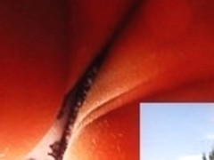 Chick has great wazoo fur pie seen up the petticoat