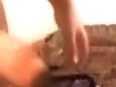 Hausfrau Samen im Mund