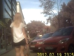 teen in short -  ass candid