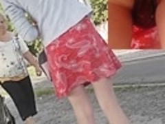 Cute panty up red paisley petticoat