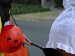 Hot and sexy brunette does a pole dance and shows boobs