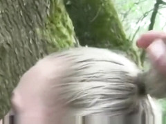 Glamour model with big tits fucked outside