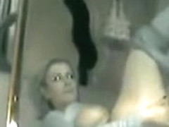 Spying Mum Fingering On Home Webcam