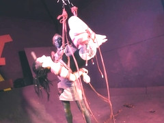Lily Lu As Rigger Tie Up Valkiryz The Rope Bunny In An Intense Shibari Bondage Rope Session -tattoo Punk Emo Goth Bdsm Fetish
