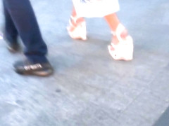 Voyeur Camera Captures Glamorous Lady With Funky Shoes In Public