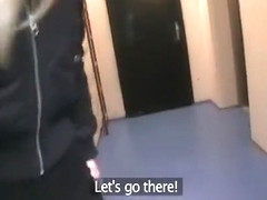 Sexy blonde fucks me in a public place