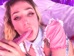 Curly Blonde Teen Records Solo Dildo Masturbation More At