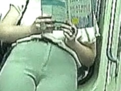 Hot voyeur camel toe spy in metro