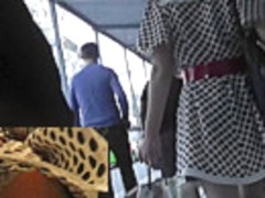 Babe looks really awesome with a free upskirt view