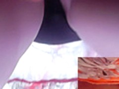Hottie's black panties were filmed by upskirt camera