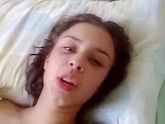 Legal Age Teenager GF waits for his load with a smile on her face.flv