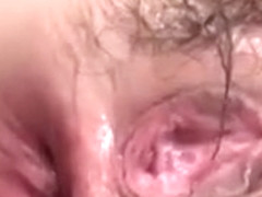 Asian teen bitch switching cock from ass to slick pussy