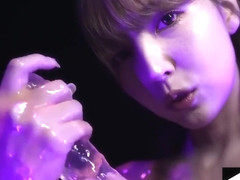 Depraved Asian Teen 18+ Oiled Up Adult Clip