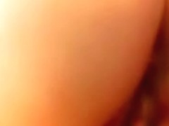 I'm fucking a dildo in homemade masterbation clip