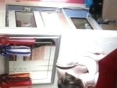 Hidden bedroom getting changed