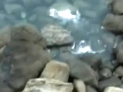 girl couple thought nobody could see them fucking at the rocks near the sea...they were wrong !!!