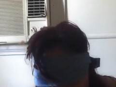 Amateur Asian MILF blindfold POV blowjob