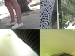 Upskirt video featuring a chick with athletic arse