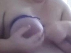 chubby tying her tits 1