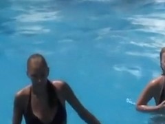 Public blowjob fun with two Russian couples