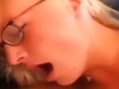 Horny mature with glasses fisted and analized