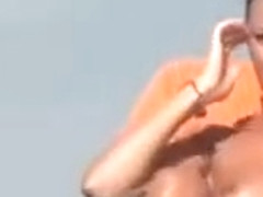 Nude beach - busty babes pussy views