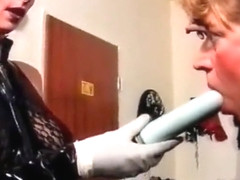 Bounding Her Blonde Slave And Vibrating Her Pussy