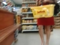 Candid Mature Feet in pums at the store