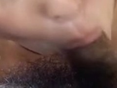 Asian lady is sucking off my cock