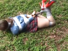 Hot Little Schlgrl Left Strppd And Tied Outside After Escpe - Teaser Video